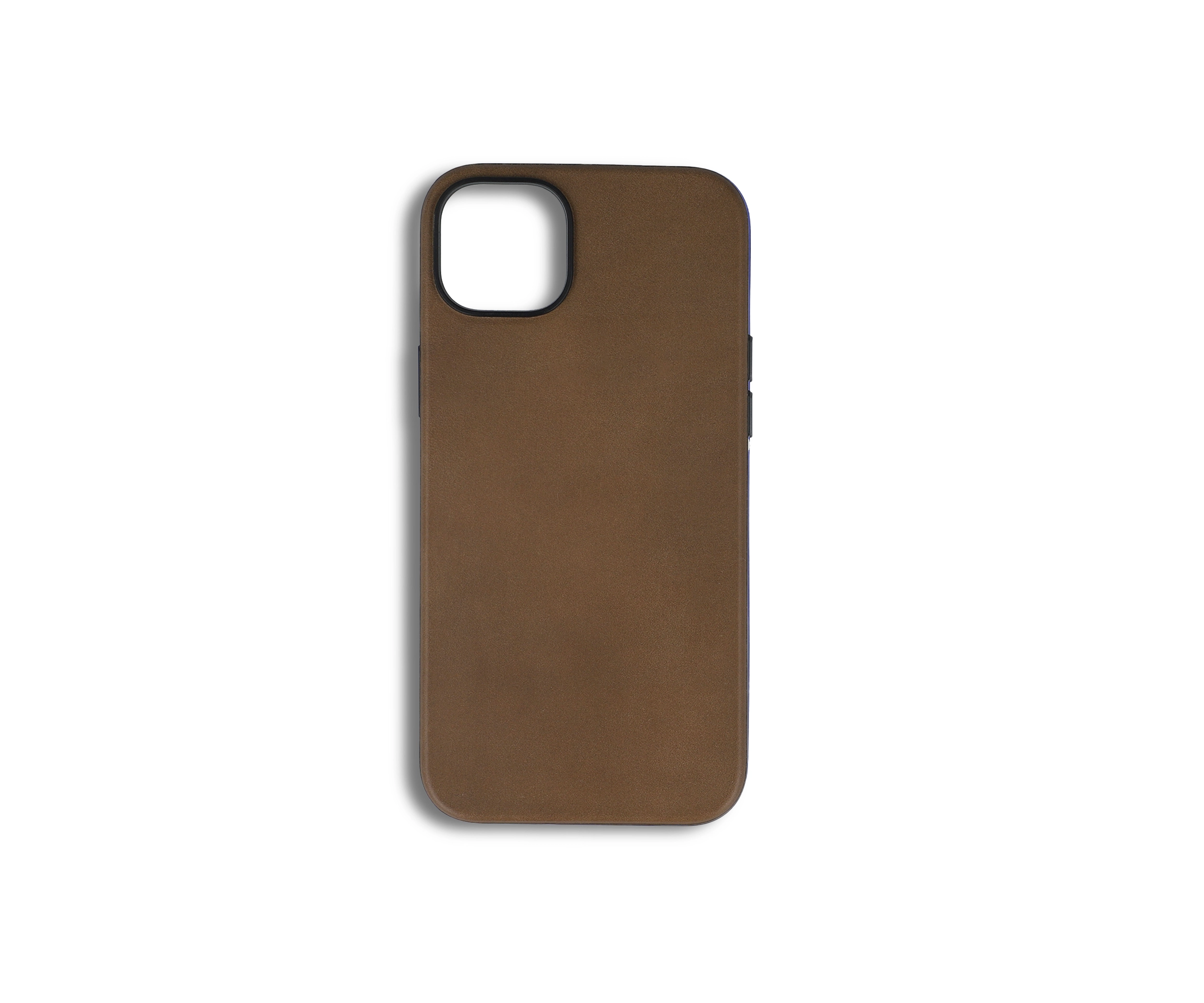 Light Brown Leather iPhone 14 Plus Case