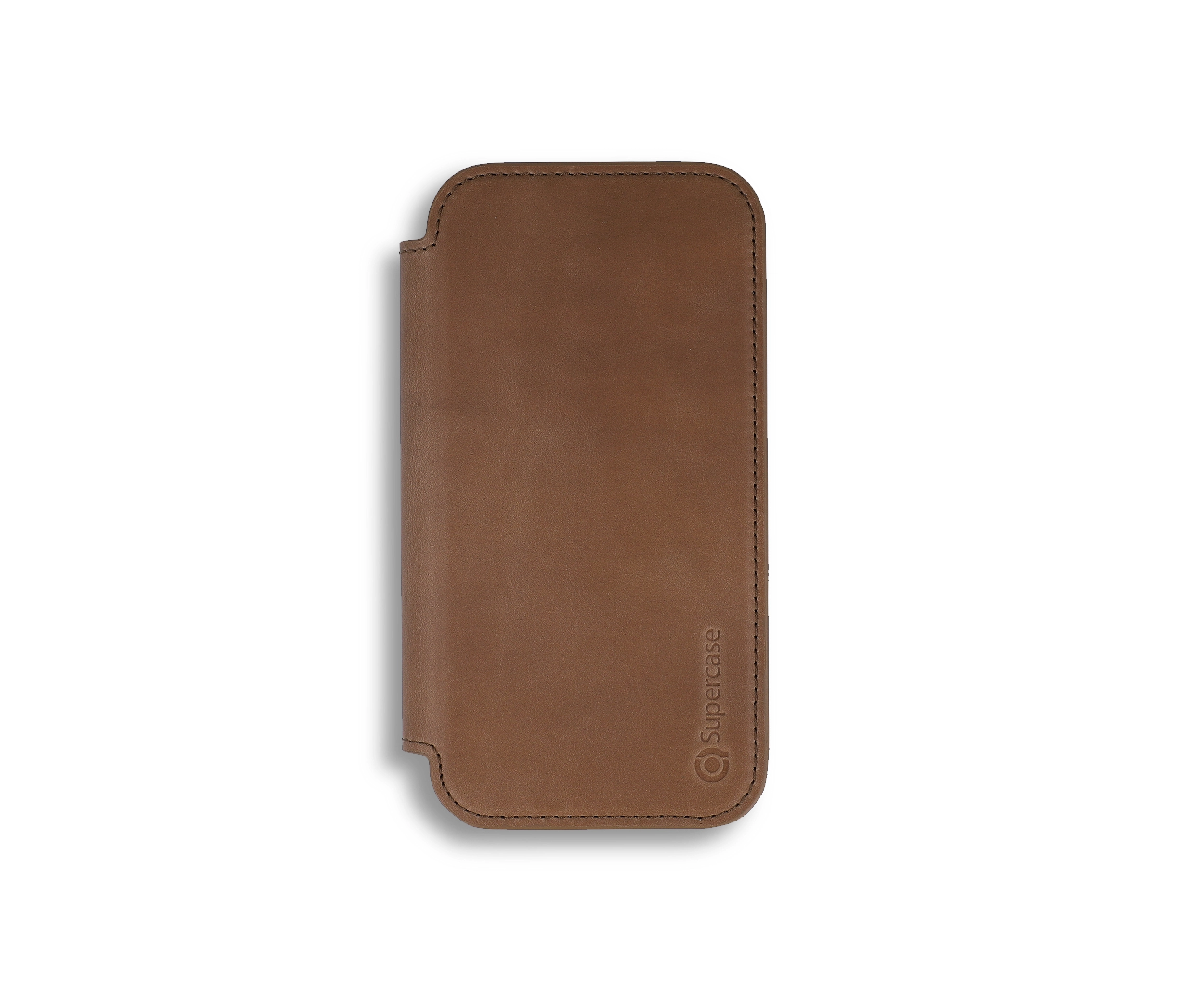 Light Brown Leather iPhone 13 Pro Max Folio Case