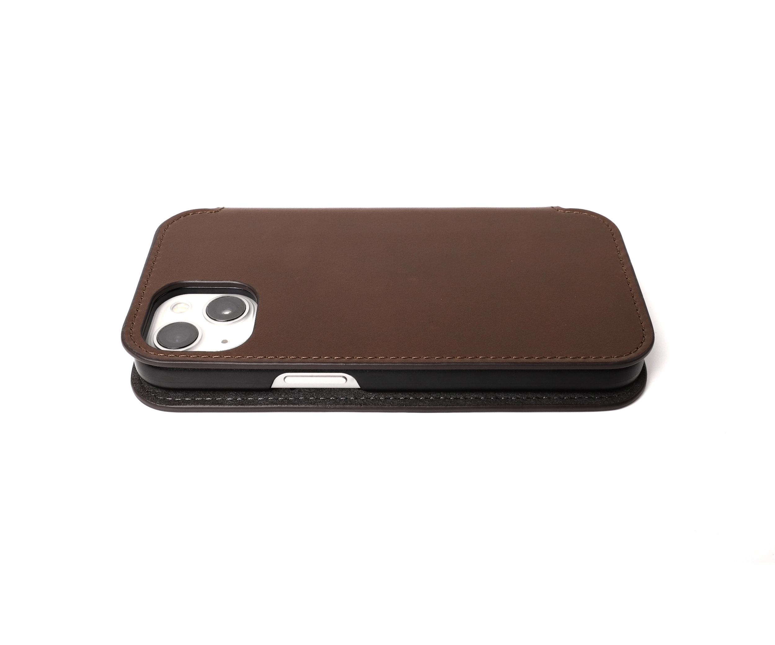 brown leather iphone 13 case