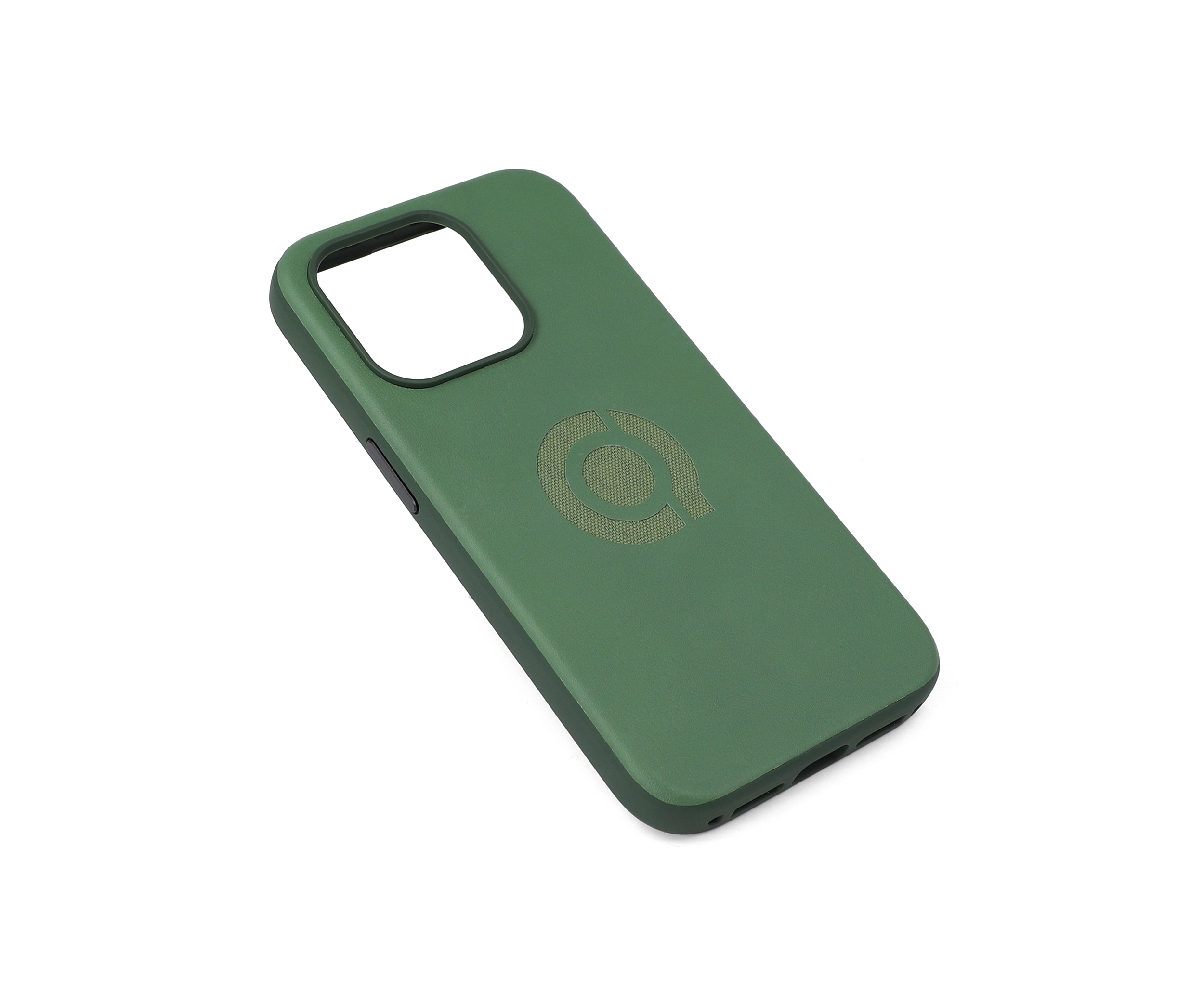 fabric logo leather iphone case