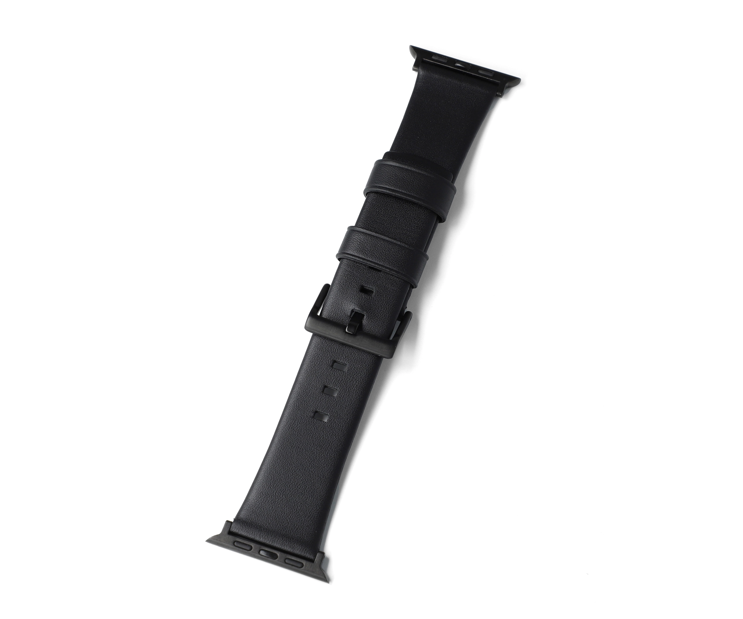 black leather apple watchband