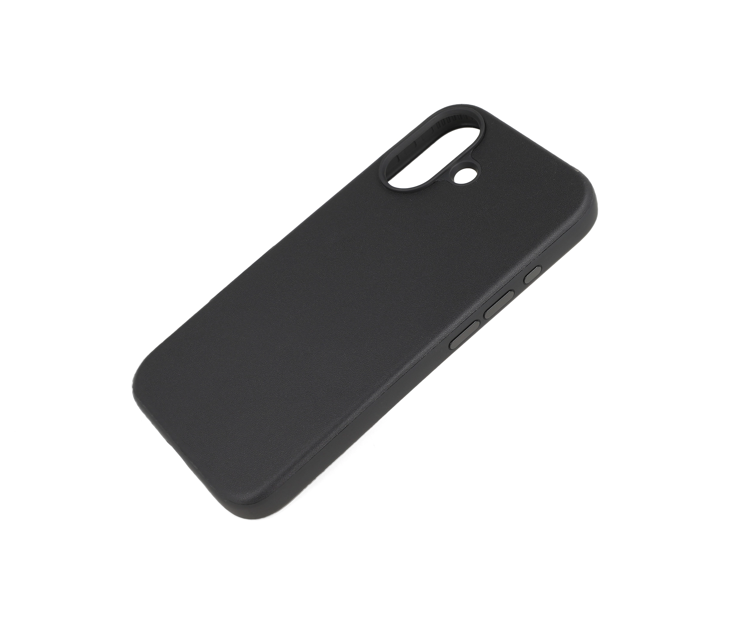 iPhone 16 Black Leather Case