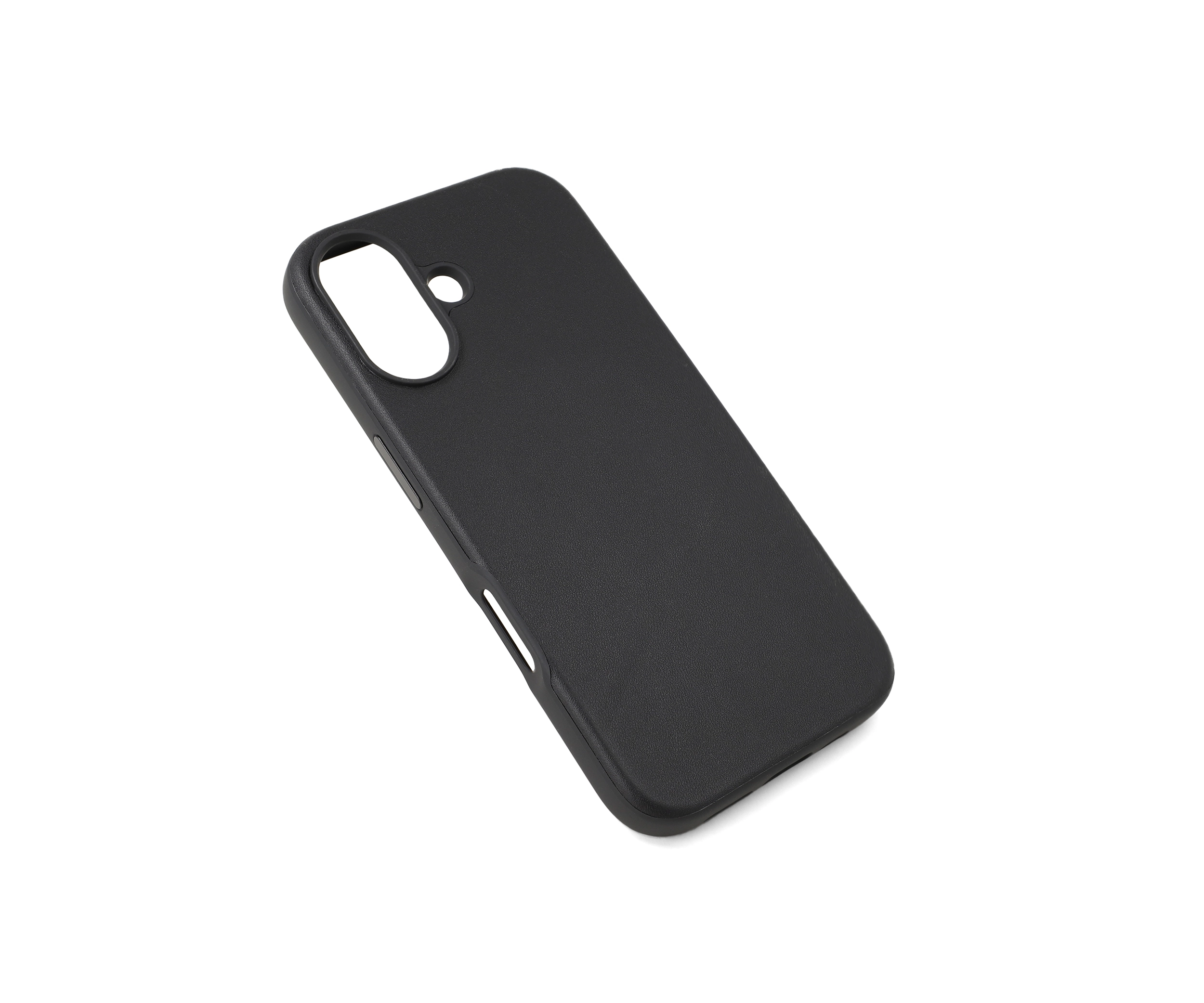 iPhone 16 Black Leather Case