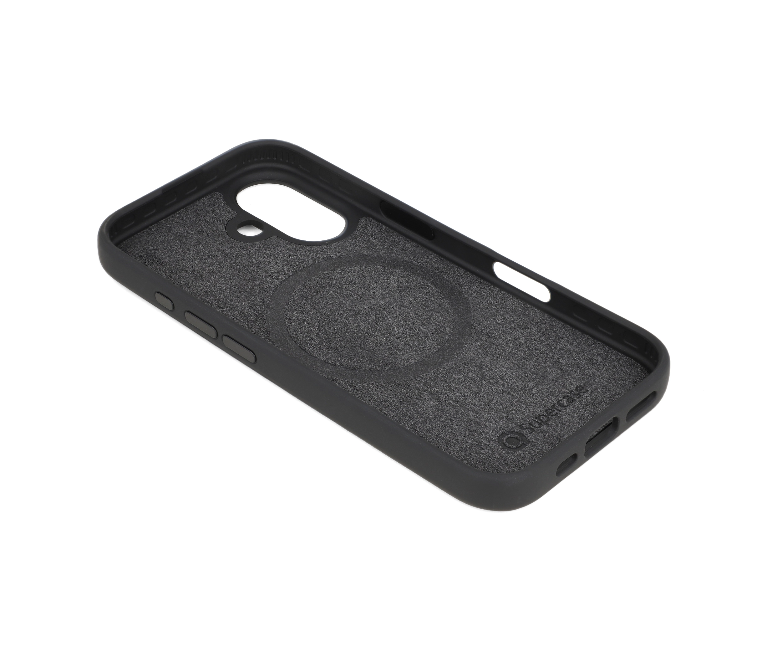 iPhone 16 Black Leather Case